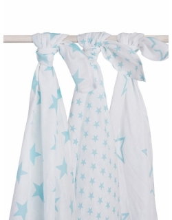 Муслиновые пеленки для новорожденных Jollein большие, Little Star Jade