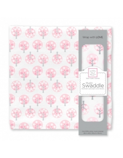 Муслиновая пеленка для новорожденных Swaddle Designs большая, Pink Spot Tree