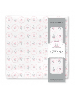 Муслиновая пеленка для новорожденных Swaddle Designs большая, Pstl Pink Posies