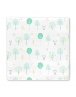 Муслиновая пеленка для новорожденных Swaddle Designs большая, Green Woodland