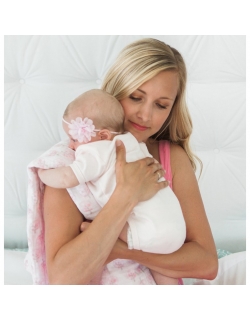 Муслиновые пеленки для новорожденных SwaddleDesigns большие, Pink Bunnie XOXO