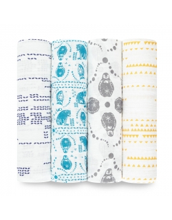 Муслиновые пеленки для новорожденных Aden&Anais большие, набор 4, Kindred