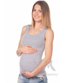 Майка для беременных и кормящих, светло-серый меланж