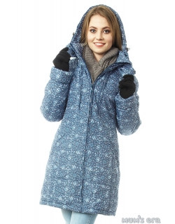 Зимняя слингокуртка Ingrid 3в1, синий орнамент
