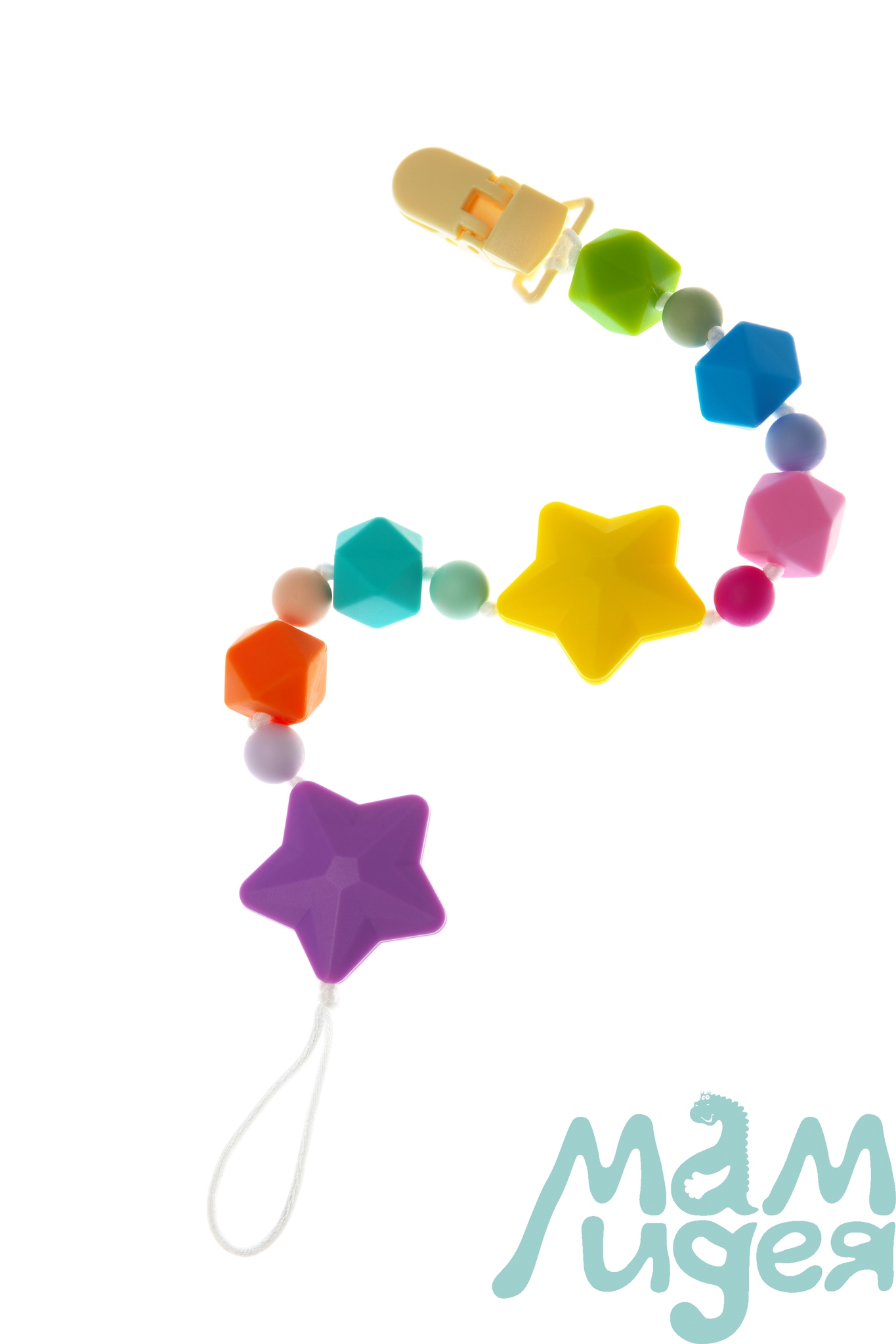 Силиконовый держатель на клипсе Звездопад, фиолетовый