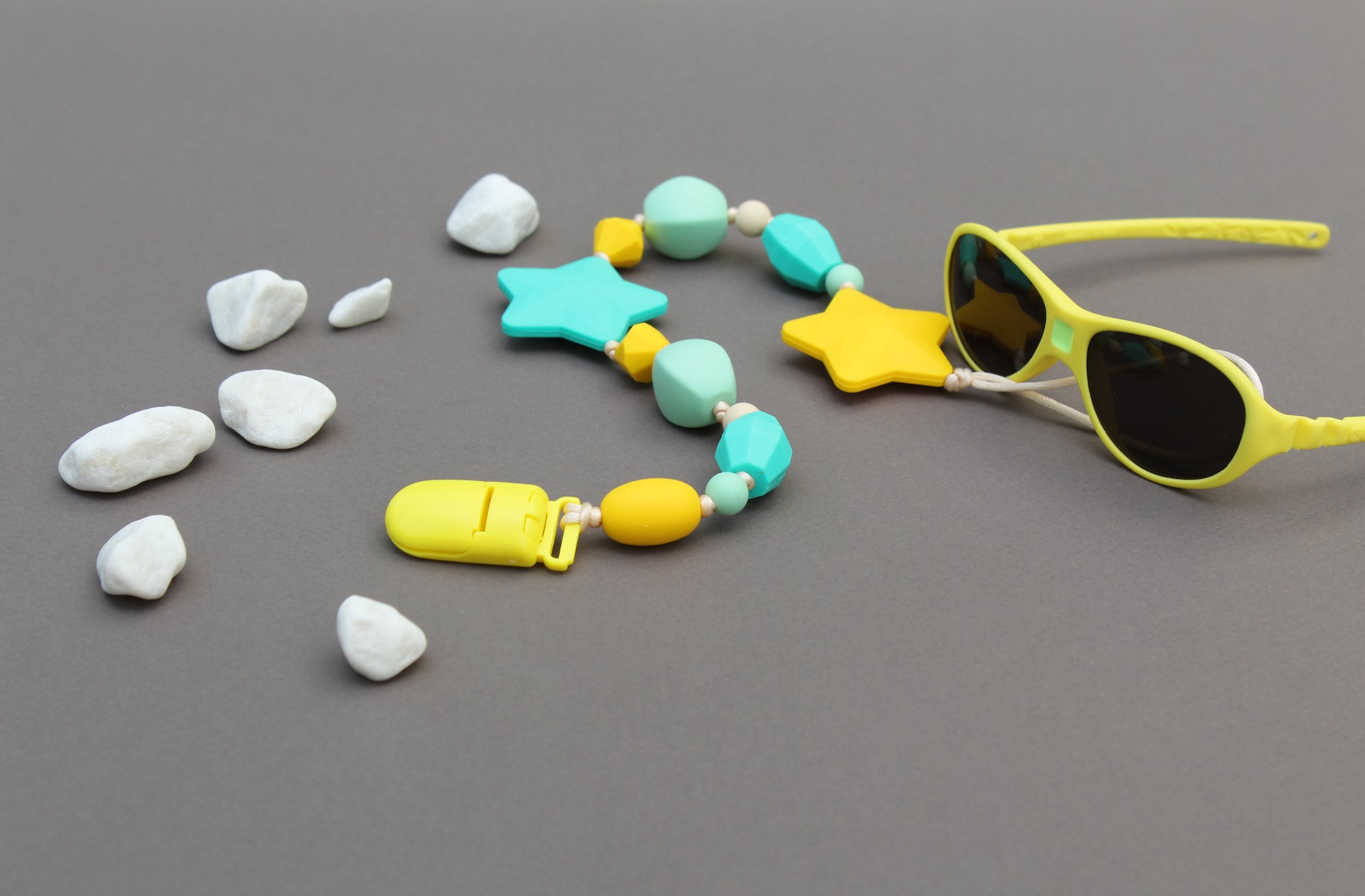 Силиконовый держатель на клипсе Майя, бирюзовый