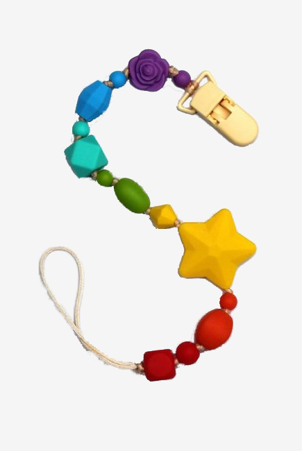 Силиконовый держатель на клипсе Радуга