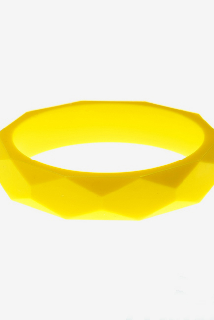 Молочный браслет из пищевого силикона, желтый