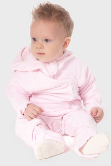 Флисовая поддева (флисовый комбинезон), светло-розовый