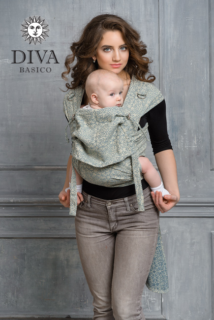 Май-слинг Diva Basico, Damasco с капюшоном