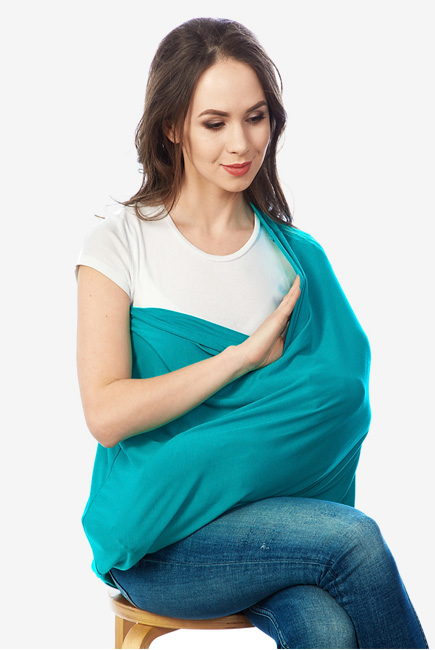 Накидка для кормления "Бэлла" изумруд