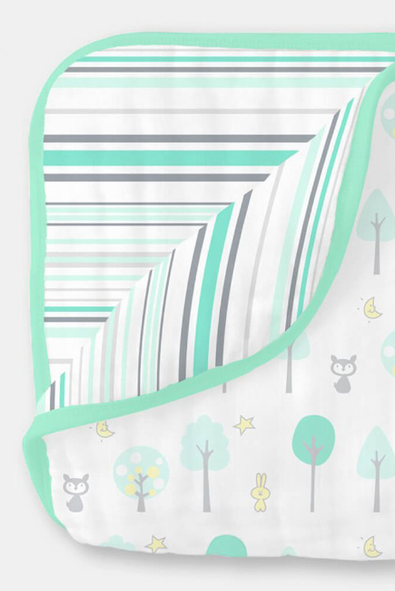 Муслиновое одеяло SwaddleDesigns, цвет Green Woodland