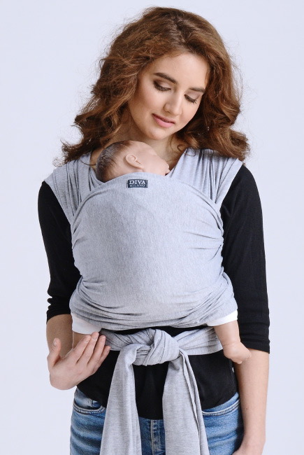 Слинг-шарф трикотажный Diva Stretchy, Nebbia