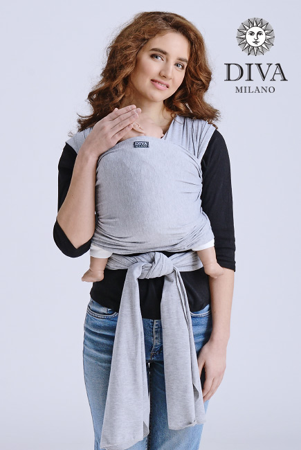 Слинг-шарф трикотажный Diva Stretchy, Nebbia