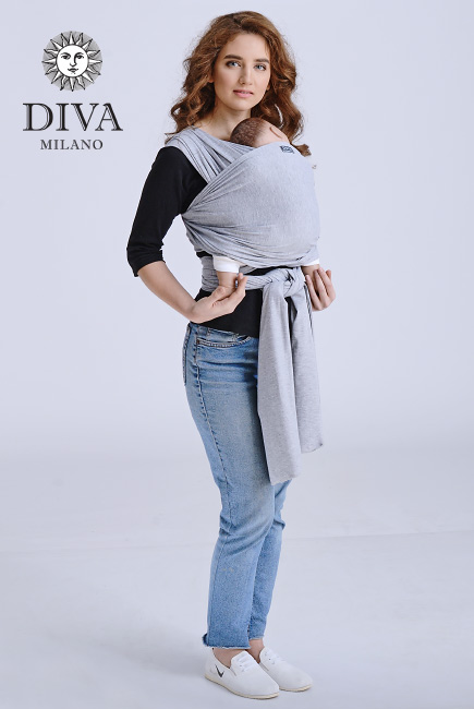 Слинг-шарф трикотажный Diva Stretchy, Nebbia