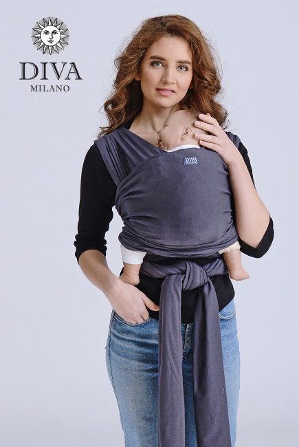 Трикотажный слинг-шарф Diva Stretchy, Grafite