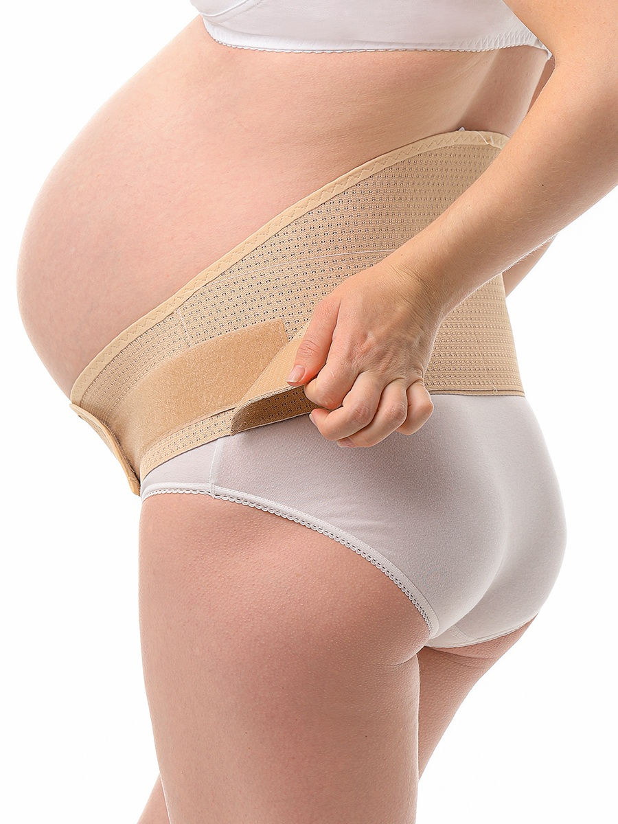 Бандаж для беременных и после родов универсальный, бежевый