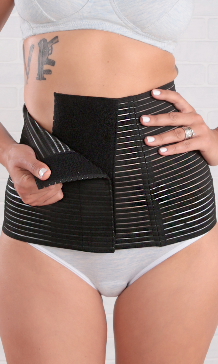 Бандаж послеродовой Евромама "Лента", черный