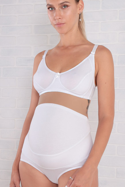 Бандаж-трусы для беременных высокий, белый