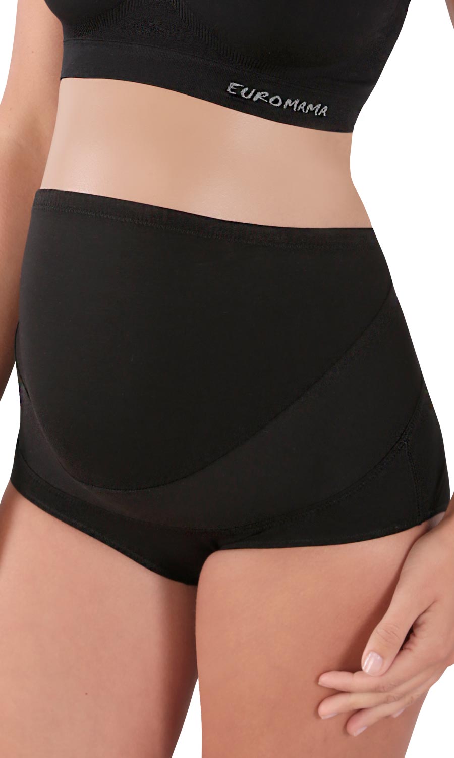 Бандаж-трусы для беременных высокий, черный