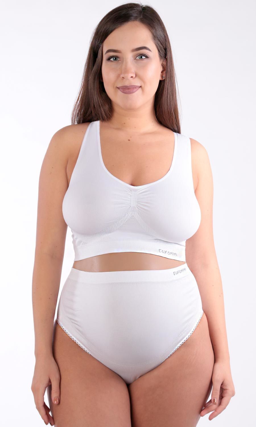 Бандаж трусы для беременных бесшовный, белый