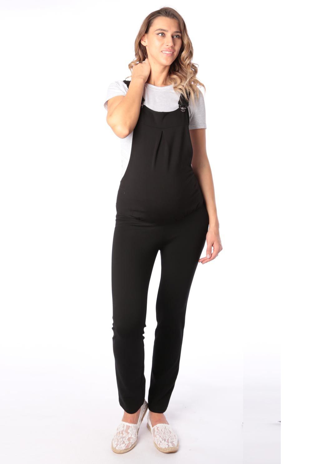 Комбинезон для беременных джерси, черный