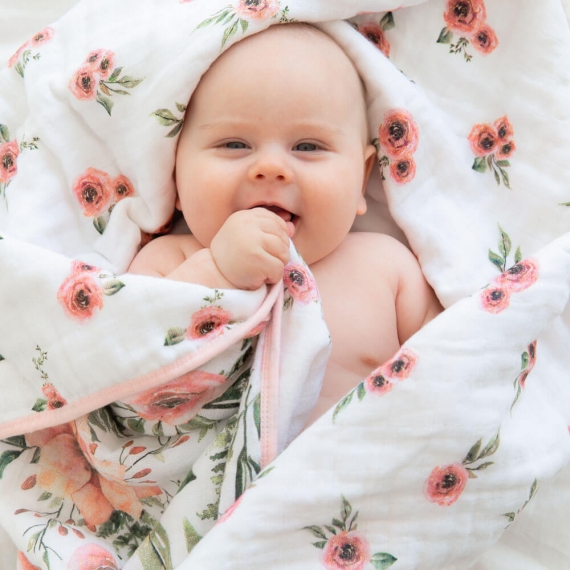 Муслиновое одеяло Adam Stork, Watercolor Flowers