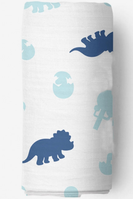 Муслиновая пеленка для новорожденных Adam Stork большая, Cute Dinos