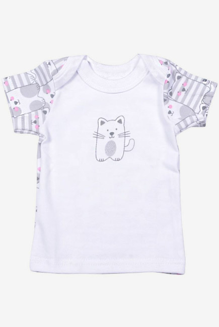 Футболка для новорожденных с коротким рукавом, кошки