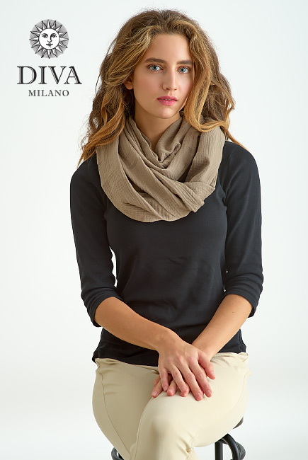 Накидка для кормления (милк-снуд) муслиновая, Powder