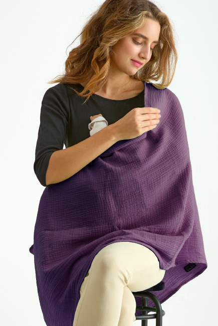 Накидка для кормления (милк снуд) муслиновая, Melanzana