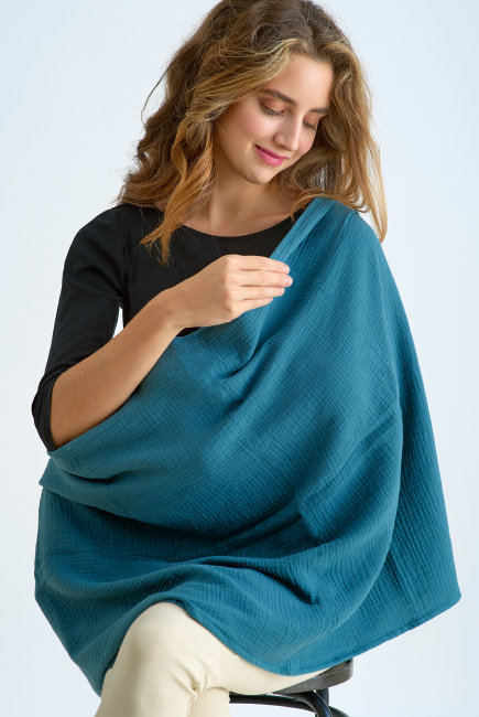 Накидка для кормления (милк снуд) муслиновая, Murena