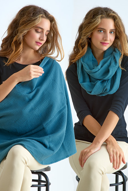 Накидка для кормления (милк снуд) муслиновая, Murena