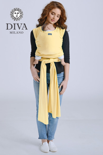 Трикотажный слинг-шарф с рождения Diva Stretchy, Banana