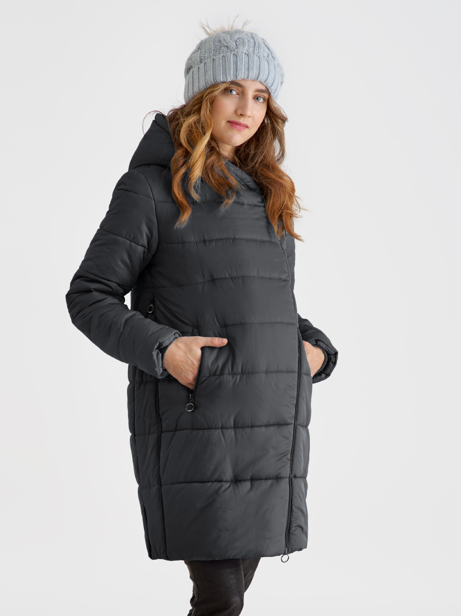 Слингокуртка зимняя (трансформер) 3в1, цвет графит