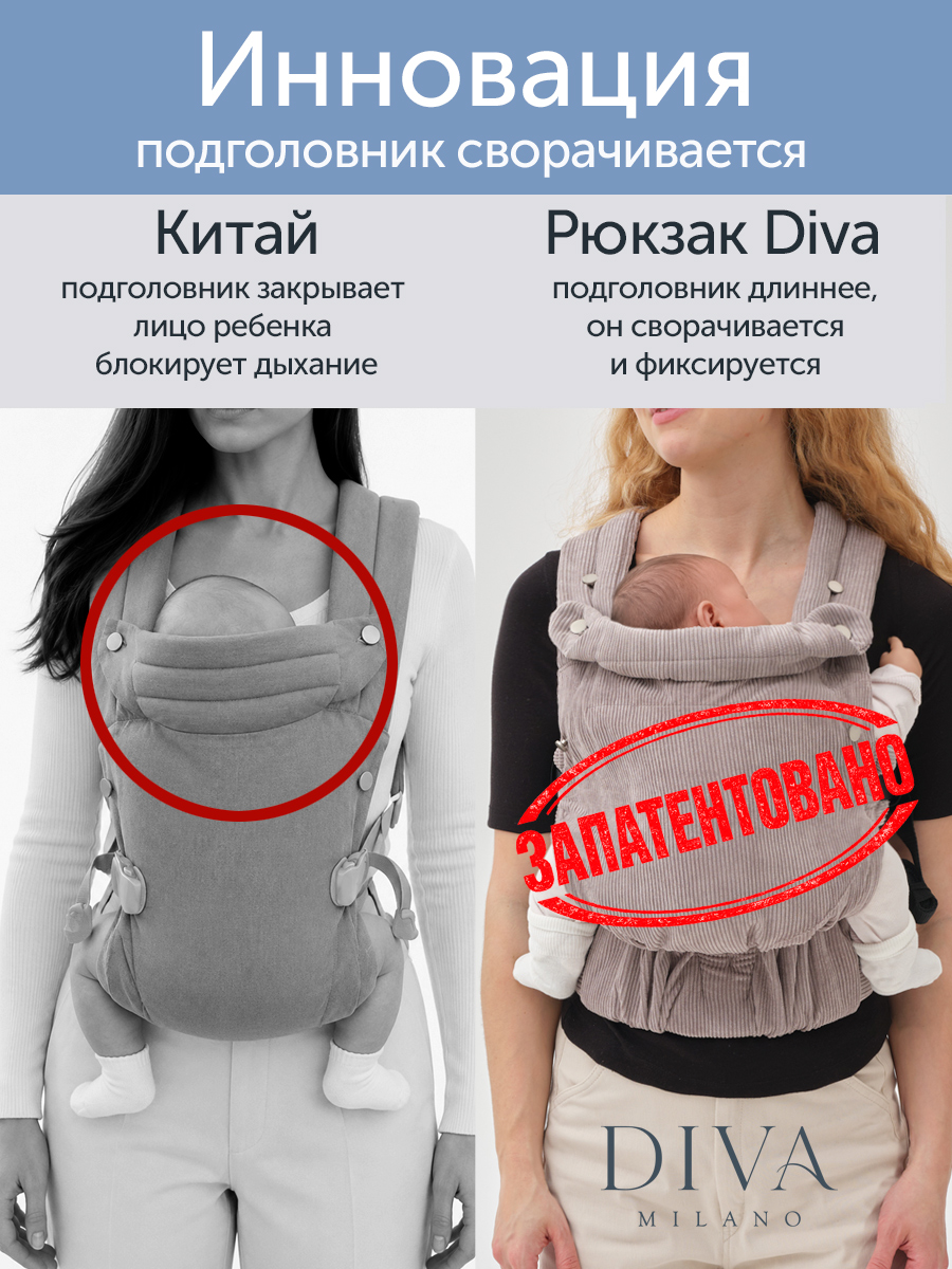 Эрго рюкзак с рождения Diva New Wave, Antracite