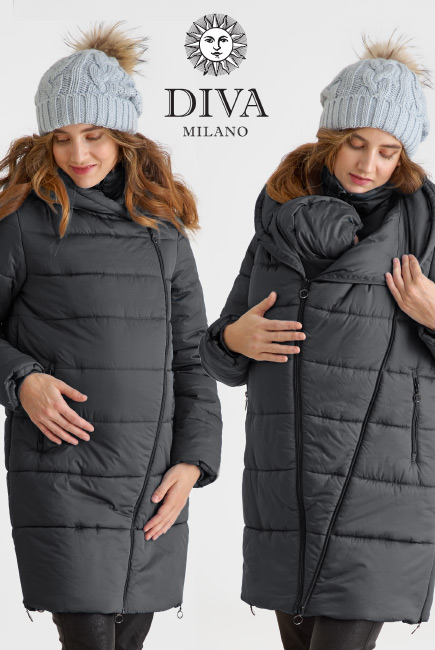 Слингокуртка зимняя (трансформер) 3в1, цвет графит