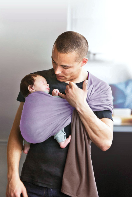 Слинг с кольцами трикотажный Diva Stretchy Moka/Lavanda