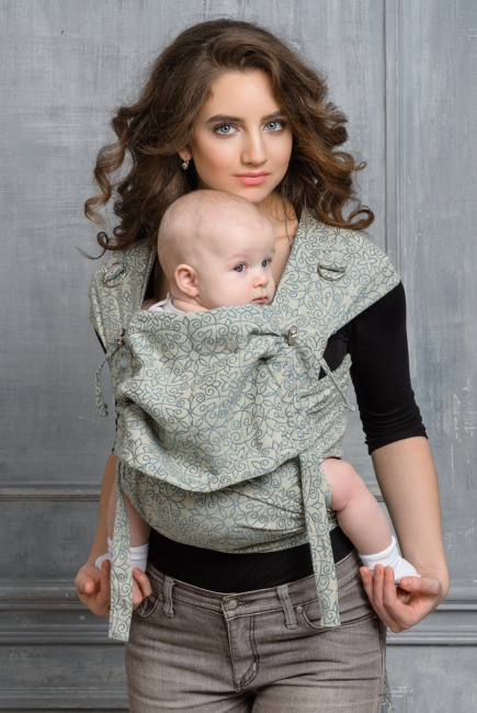 Май-слинг Diva Basico, Damasco с капюшоном