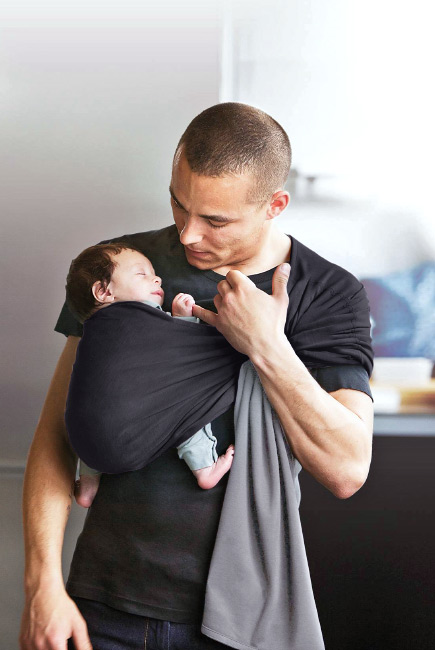 Слинг с кольцами трикотажный Diva Stretchy Grafite/Mist