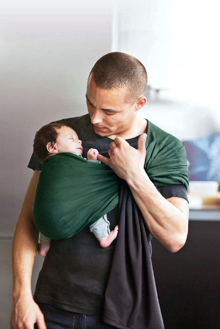 Слинг с кольцами трикотажный Diva Stretchy Grafite/Pino