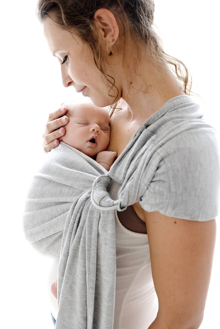 Слинг с кольцами трикотажный Diva Stretchy Nebbia/Nebbia