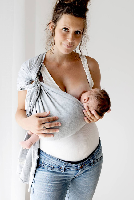 Слинг с кольцами трикотажный Diva Stretchy Nebbia/Nebbia