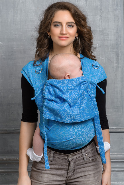 Май-слинг Diva Basico, Oltremare с капюшоном