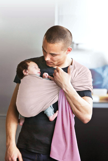 Слинг с кольцами трикотажный Diva Stretchy Pink/Beige