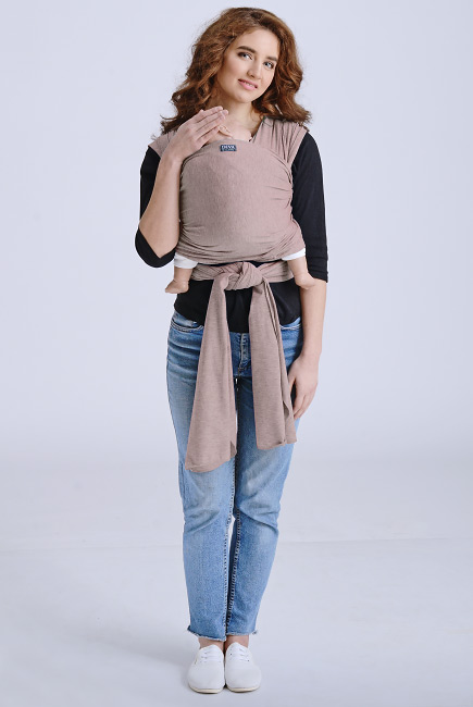 Трикотажный слинг-шарф для новорожденного Diva Stretchy, Sabbia