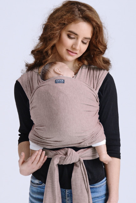 Трикотажный слинг-шарф для новорожденного Diva Stretchy, Sabbia