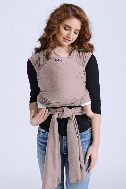 Трикотажный слинг-шарф для новорожденного Diva Stretchy, Sabbia