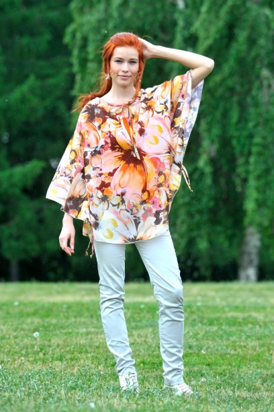 Блуза для кормления Milk Rivers "Римские каникулы", оранжевая