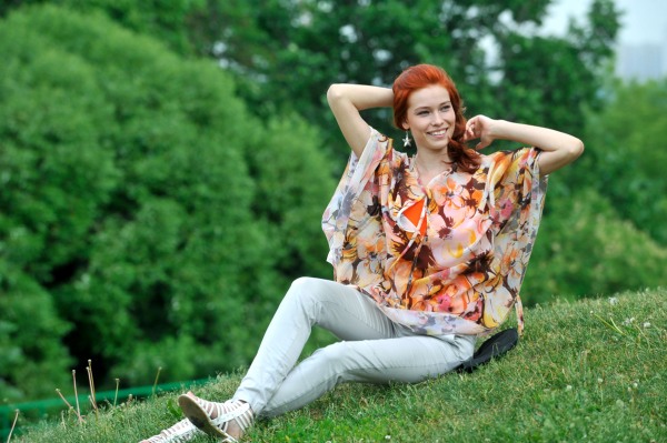 Блуза для кормления Milk Rivers "Римские каникулы", оранжевая